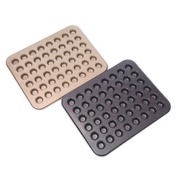 Non-stick 48-hole cake mould carbon steel mini round muffin plate pastry baking tray home oven baking moulds