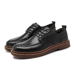 Leather Shoes Luxury Breathable Men's Business Fashion Casual Ventilate Split Leather Comfortable Working Office Shoes