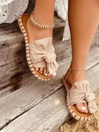 Sandals Female Summer Casual Flat Shoes Bowknot Women Ladies For Flip Flop Flats Chaussure FemmeSandals