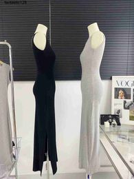 Designer Women Casual Dresses O Neck Sexy Sleeveless New Clothing Female Bodycon Dress Party Beach Wear Long Loews 06