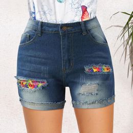 Active Shorts Women Summer Short Pants Sexy Jeans Slim Hole With Pockets Designer Jean For Stretchy