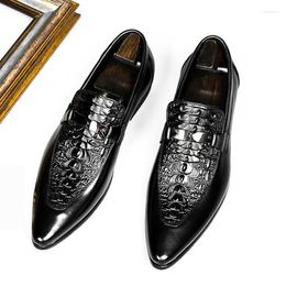 Dress Shoes Formal Leather Men Toe Cowhide Making Suits Comfortable To Wear When Getting Married For