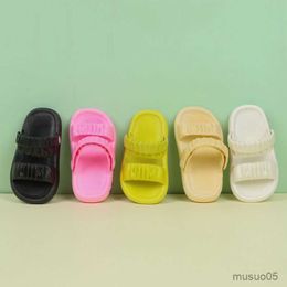 Sandals New Solid Children's Beach Shoes Summer Soft Sole Child Girls Boys Slippers Sandals Ways Barefoot Non Slip Kids Sandals