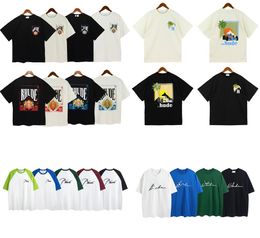 Rhude Shirt Loose Casual Shirt mens designer T shirt T-Shirts printing Top for Men Women Fashion letter print Short Sleeve Tee shirt Cotton Tees Camiseta Casablanca