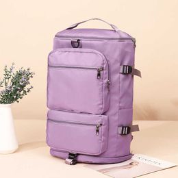 Backpacking Packs Large Capacity Women Shoulder Travel Backpack Lady Weekend Sports Yoga Luggage Zipper Bags Multifunction Crossbody Bag P230508