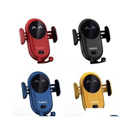 Car Charger 15W S11 Smart Infrared Sensor Wireless Matic Mobile Phone Holder Base Drop Delivery Mobiles Motorcycles Electronics Dhf0L