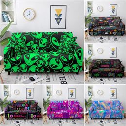 Chair Covers Cartoon Hippie Sofa For Living Room Sectional Corner Cover Elastic Slipcover Couch Funda Armchair CoverChair