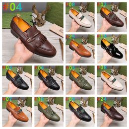 30Model Top Quality brand Formal Designer Dress Shoes Luxurious Men Black Blue Genuine Leather Shoes Pointed Toe Mens Business Oxfords Shoes size 38-45