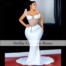 Aso Ebi Evening Dresses For Women Party 2023 Off Shoulder Mermaid Prom Gowns Formal Night robe de soiree de mariage