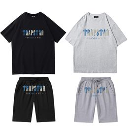 Trapstar T-Shirt und Shorts-Set für Herren, kurz, Designer, neues Logo 23, T-Shirts für Herren und Damen, modische Kleidung, T-Shirt, 100 % Baumwolle, Sommer-T-Shirt, Marke Tops S-XXL, Größe Designer-Shorts für Herren