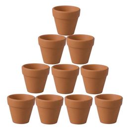 Planters Pots 10Pcs 45x4cm Small Mini Terracotta Pot Clay Ceramic Pottery Planter Flower Pots Succulent Nursery Pots Great For Plants Crafts 230508