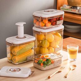 Organization Creative Household Food Storage Box for Fruits Vegetables Durable Vacuum Sealer Case with Pump Reusable Kitchen Supply