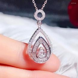 Pendant Necklaces CAOSHI Delicate Women For Party Water Drop Shape Zirconia Fashionable Design Dazzling Temperament Lady Jewelry