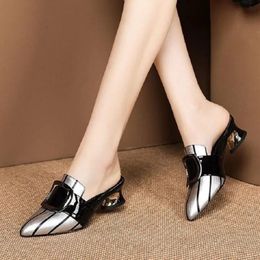 Sandals Cute women's high-quality beige border slides onto slim high heels women's classic comfortable and fashionable high heels Zapato Negro Tacon E5867 230506