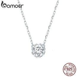 Pendant Necklaces Gorgeous Shiny Choker 100 925 Sterling Silver Geometric Cut Sparkling Zircon Necklace Wedding Jewellery 177 230506