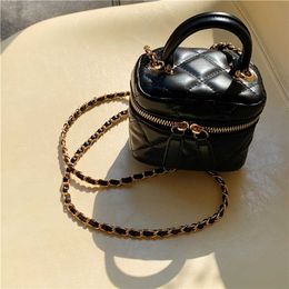 Cheap Purses on sale Korean New Product Mini Lingge Small Fragrance Chain Bag Versatile One Shoulder Crossbody Lipstick