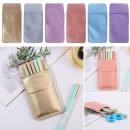 Pen Bag Doctors Nurses Accessories Double-Layer Leather Holder Pocket Protector Pencil Case Leak-Proof Pouch