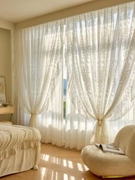 Curtain 2023 Curtains For Living Dining Room Bedroom Balcony Double French Lace Light Luxury Dream Translucent