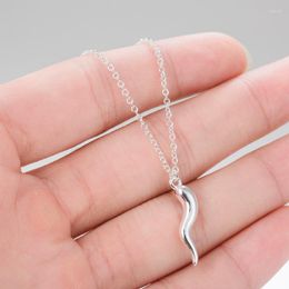 Chains Trendy Alloy Necklace For Women Men Lucky Italian Horn Pendant Protection Talisman Jewellery Pepper Decoration Gift