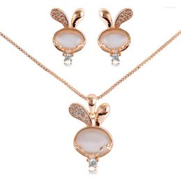 Necklace Earrings Set Viennois Trendy Opal Rhinestone Crystal And Fashion