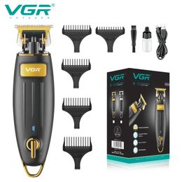 Hair Trimmer VGR Hair Clipper Rechargeable Hair Trimmer Cordless Hair Cutting Machine Bald Head Haircut Electric 0mm Cutting Blade V-192 230508