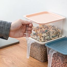 Storage Bottles Kitchen Transparent Box Cereal Beans Bag Sealed Jar Food Container Refrigerator