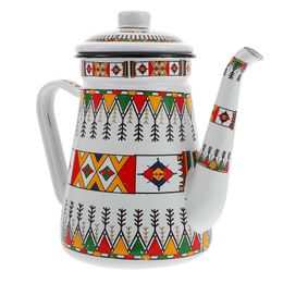 Coffee Pots Enamel jug kettle ceramic water tea vases porcelain pot coffee teapot camping boilerenamelware drink serving jug P230508