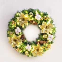 Decorative Flowers 36 Outdoor Wreath Christmas Decoration Rattan Door Hanging Wall Window Front Fall Decorations Porch