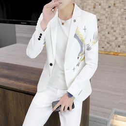Men's Suits 2023 Men's For Body Decoration Korean Version Trend Small Youth Casual Handsome Two-piece Suit