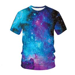 Men's T-Shirts Galaxy T Shirt Space 3d Print Men Women Fashion Oversized T-shirt Kids Boy Girl Hip Hop Tees Tops Mens Womens Clothing Universe 230508