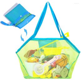 Storage Bags Kids Beach Bag Mesh Toy Sand Dredging Tool Children Shoulder Women Cosmetic Makeup Shopping