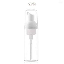 Storage Bottles 10 PCS 50ml/60ml Foaming Bottle Mousse PET Bubble Hand Sanitizer Bottled Cosmetics Pressed Foam Real White