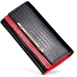 Wallets Women's Genuine Leather Alligator Cowhide Bag Female Crocodile Small Evening Clutch Hand Wallet Purse