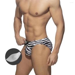 Women's Swimwear Zebra Print Swim Shorts European American Fashion Sexy Low Waist Men With Push Pad Summer Beach Surf Bikinis