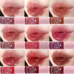 Lip Gloss Strawberry Jelly Lipstick Moisturizing Lips Plumper Long Lasting Shiny Tint Makeup Glaze Lipsticks Cosmetics