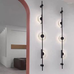 Wall Lamps Lamp Retro Long Sconces Glass Smart Bed Black Bathroom Fixtures Bedroom Lights Decoration