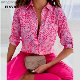 Women's Blouses Shirts Women Spring Autumn Elegant Commute Shirts Fashion Printed Long Sleeves Korean Casual Turn-down Collar Buttons Cardigans Blouses T230508