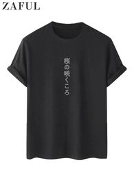 Men's T-Shirts Cotton T-shirts for Men Japanese Printed Short Sleeve Tees Unisex Streetwear T-shirt Round Neck Black Tops Z5076970 230508