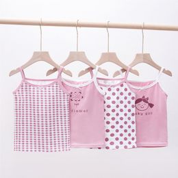 Vest Soft Treatment Comfortable Breathable Girls Vest Middle Kids Cotton Camisole Clothing Children Crop Top 230508