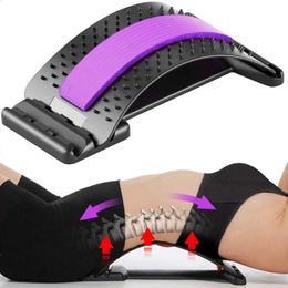 Waist Support Back Massage Stretcher - Magic Lumbar Device With Adjustment Arch Pain Neck Relief