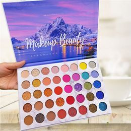 Waterproof Matte & Shimmer Eyeshadow Palette Colorful 40 Shades Highly Pigmented Eye Shadow Pallet Makeup for Women Bight Color Eyeshadow