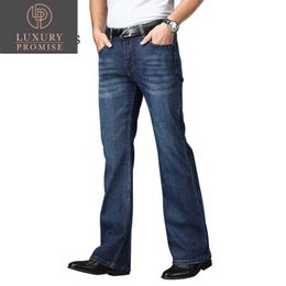 Men's Jeans 2023 Blue Jeans Men Flared Boot Cut Denim Pants High Waist Comfortable Stretch Loose Designer Classic Male Trousers Size 28 40 Z0508