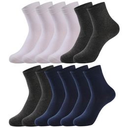 Men's Socks 6Pairs/lot Cotton Black Business Men Soft Breathable Summer Winter For Man Boy's Gift Size EUR39-45Men's