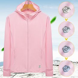 Outdoor Jackets Hoodies Cycling Workout Jacket Summer Thin Knitted Long-Sleeved Ice Silk Sunscreen Jacket Quick-Drying Sun Protection Clothing Shirts 230508