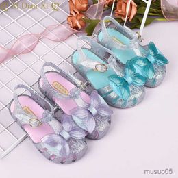 Sandals New and Summer Shoes Girls and Children Baotou Jelly Baby Bow Bowl Sandals Children's Flat Shoes