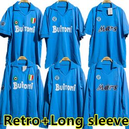 Napoli 86 87 88 89 90 91 93 Retro Jerseys MARADONA Soccer Jersey 1986 1987 1988 1989 1990 1991 1993 Naples Football Shirts VINTAGE CLASSIC Maillot De Foot Long