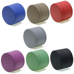 Smoking Pipes 63MM four layer internal aluminum alloy outer layer rubber paint inner and outer color smoke grinder