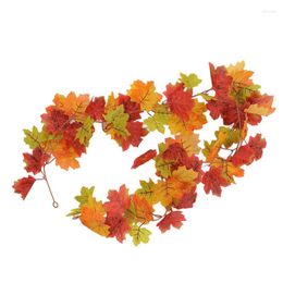 Decorative Flowers Artificial Fall Maple Garland Maintenance Free Leaf For Thanksgiving