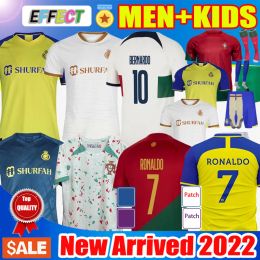 2023/24 Portuguesa JOAO FELIX Soccer Jerseys Al Nassr FC CR7 RONALDO Thailand Quality Portugieser 2023 2024 BERNARDO National Team football shirt Men Kids Socks