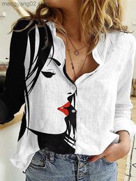 Women's Blouses Shirts Leisure White Yellow Shirts Button Lapel Cardigan Top Lady Loose Long Sleeve Shirt Womens Blouses Autumn Blusas Mujer T230508